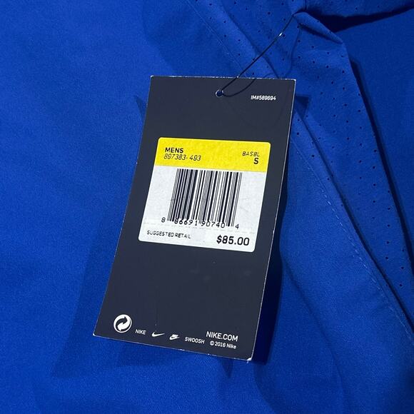 NWT Nike 3/4 Sleeve Baseball Batting Cage Jacket Blue Size S - Picture 4 of 6